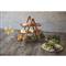 Sulsen Coastal Brown Acacia Wood 3 Tier Serving Tray