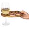 Collette French Country Brown Acacia Wood Wine Appetizer Tray - Set of 4