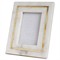 Odina Modern Classic White Marble Brass Inlay Photo Frame - 5x7