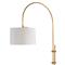 Arc Regency Natural Brass Steel Adjustable Arched Floor Lamp