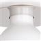 Mixer Industrial White Glass Polished Nickel Steel Flush Mount