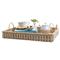 Juliska Provence Coastal Beach Whitewash Rattan Rectangular Tray