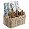 Juliska Provence Coastal Beach Whitewash Rattan Silverware Caddy
