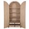 Elba Natural Rattan Wood Woven Arched China Cabinet