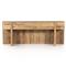 Beth Rustic Black Brown Oak Wood Rectangular Console Table