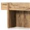 Beth Rustic Black Brown Oak Wood Rectangular Console Table