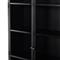 Sheila Industrial Clear Glass Black Iron Frame Curved 2 Door Display Case