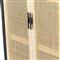 Corazon Coastal Beach Black Mango Wood Natural Cane Door Armoire Cabinet