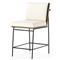 Inno Industrial Loft White Performance Seat Black Iron Frame Counter Stool