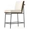 Inno Industrial Loft White Performance Seat Black Iron Frame Counter Stool