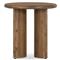 Paris Rustic Lodge Brown Acacia Wood Crescent Base Round Side End Table
