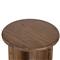 Paris Rustic Lodge Brown Acacia Wood Crescent Base Round Side End Table