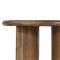 Paris Rustic Lodge Brown Acacia Wood Crescent Base Round Side End Table