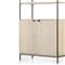 Theodore Industrial Loft Dove White Wood Grey Iron Frame Open Back Bookcase
