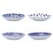 Santorini Global Bazaar Blue Ceramic Assorted Pasta Bowls - Set of 4