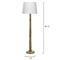 Dammara Updated Traditional Natural Mango Wood Column Floor Lamp