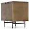 Karlin Industrial Loft Brass Sunburst Patterned Iron 2 Door Nightstand