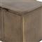 Karlin Industrial Loft Brass Sunburst Patterned Iron 2 Door Nightstand