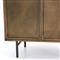 Karlin Industrial Loft Brass Sunburst Patterned Iron 2 Door Nightstand