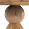 Beccy Rustic Lodge Brown Solid Wood Marble Accent Round Dining Table - 60&quot;W