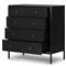 Sutton Industrial Loft Black Iron Bronze Hardware 5 Drawer Dresser