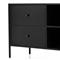 Sutton Industrial Loft Black Iron 4 Drawer Shelving Media Cabinet - 70&quot;W
