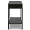 Sutton Industrial Loft Black Iron 2 Drawer Shelving Console Table