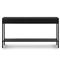 Sutton Industrial Loft Black Iron 2 Drawer Shelving Console Table