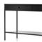 Sutton Industrial Loft Black Iron 2 Drawer Shelving Console Table
