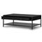 Sutton Industrial Black Iron 2 Drawer Shelving Rectangular Storage Coffee Table
