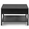 Sutton Industrial Black Iron 2 Drawer Shelving Rectangular Storage Coffee Table
