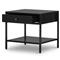 Sutton Industrial Loft Black Iron Bronze Hardware 1 Drawer End Table