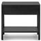 Sutton Industrial Loft Black Iron Bronze Hardware 1 Drawer End Table