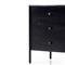 Sutton Industrial Loft Black Iron Bronze Hardware 3 Drawer Nightstand