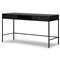 Sutton Industrial Loft Black Iron Bronze Hardware 2 Drawer Desk