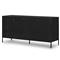 Sutton Industrial Loft Black Iron Bronze Hardware 3 Drawer Sideboard