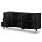 Sutton Industrial Loft Black Iron Bronze Hardware 3 Drawer Sideboard