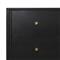 Sutton Industrial Loft Black Iron Bronze Hardware 3 Drawer Sideboard