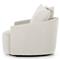 Louisa Modern Classic Off White Performance Swivel Barrel Chair