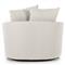 Louisa Modern Classic Off White Performance Swivel Barrel Chair