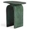 Evelyn Industrial Loft Green Steel Oval Accent Side End Table