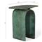Evelyn Industrial Loft Green Steel Oval Accent Side End Table