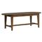 Nayden Rustic Lodge Brown Pine Wood Oval Trestle Dining Table - Small - 86.5&quot;W