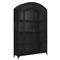 Stancil Industrial Matte Black Iron Frame Clear Glass Door Wide Arch Display Case