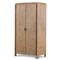 Noah Rustic Lodge Brown Reclaimed Wood 2 Door Wardrobe