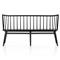 Lara Rustic Lodge Black Oak Wood Windsor Dining Bench