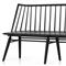 Lara Rustic Lodge Black Oak Wood Windsor Dining Bench