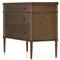 Tacorey Rustic Lodge Brown Solid Oak Wood 3 Drawer Bachelor Chest Dresser