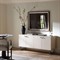 Valdo French Country Beige Hardwood Gold Stainless Steel Base 4 Door Sideboard
