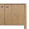 Zulu Rustic Lodge Brown Solid Ash Wood 4 Door Shelving Sideboard